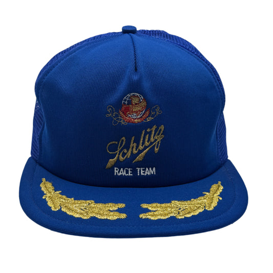 Vintage New Old Stock Schlitz Race Team Trucker Hat - No Foam
