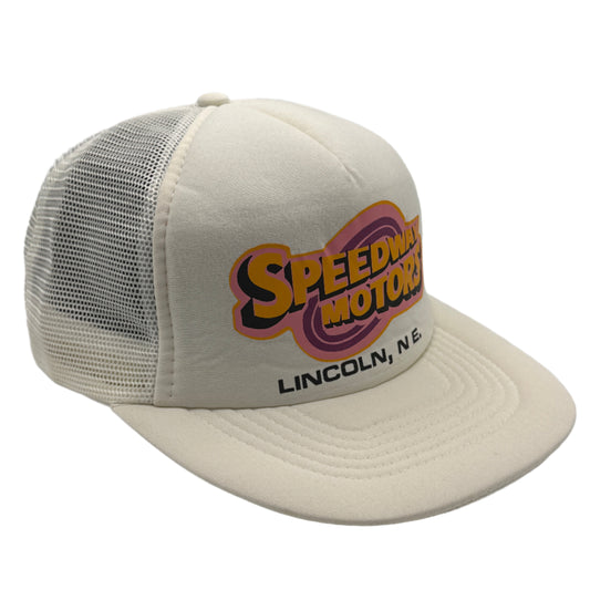 Vintage New Old Stock Speedway Motors Foam Trucker Hat
