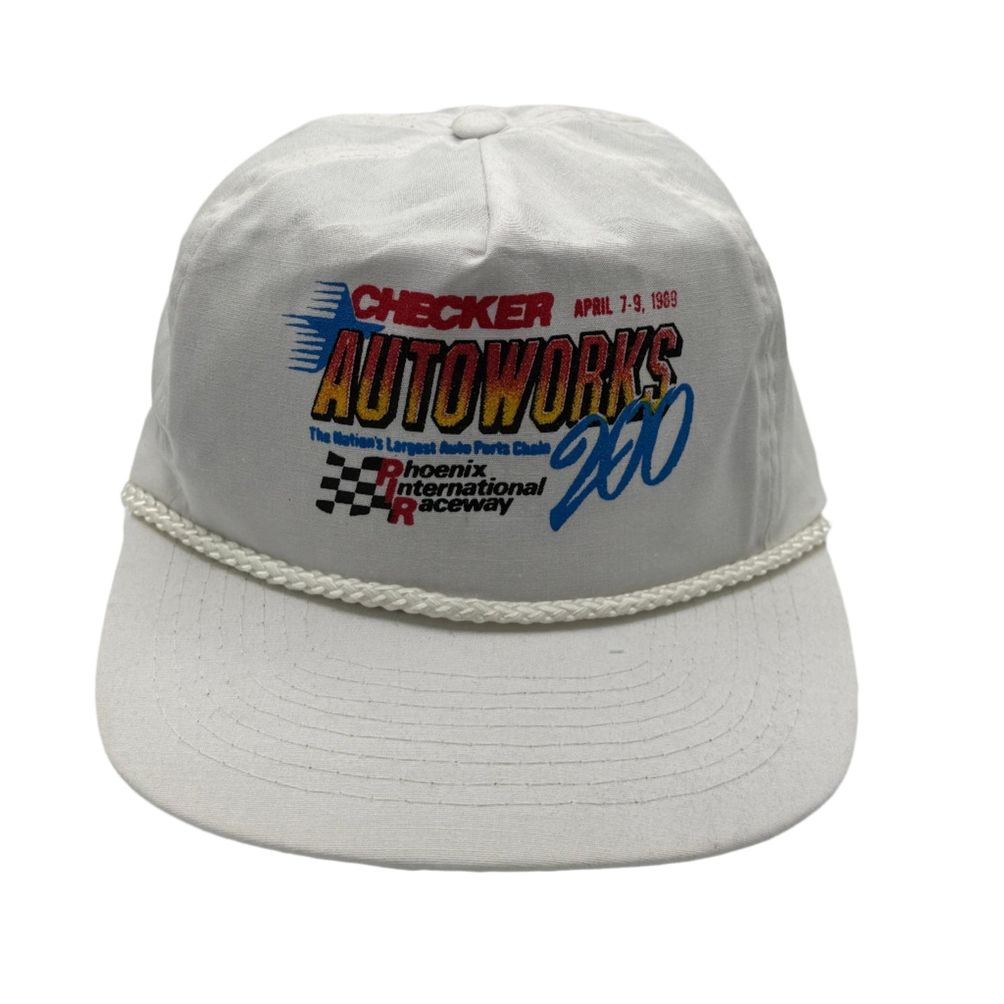 Checker Autoworks 200 Indy Car Vintage Snapback Rope Hat
