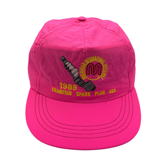 1989 Champion Spark Plug 400 Michigan International Speedway Vintage Snapback Hat