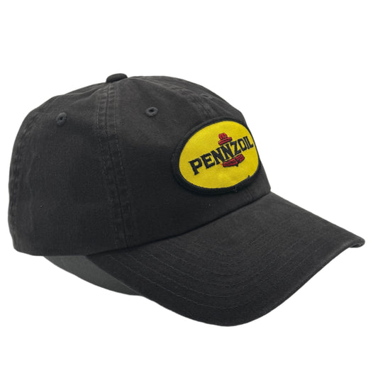 Unstructured Dad Hat with Vintage Pennzoil Patch
