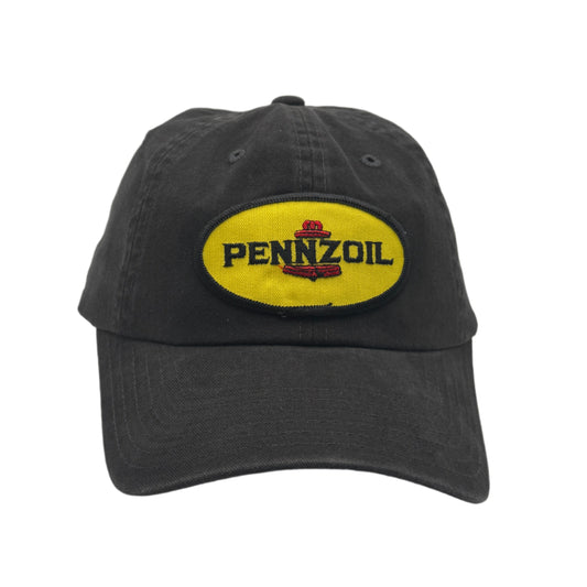 Unstructured Dad Hat with Vintage Pennzoil Patch