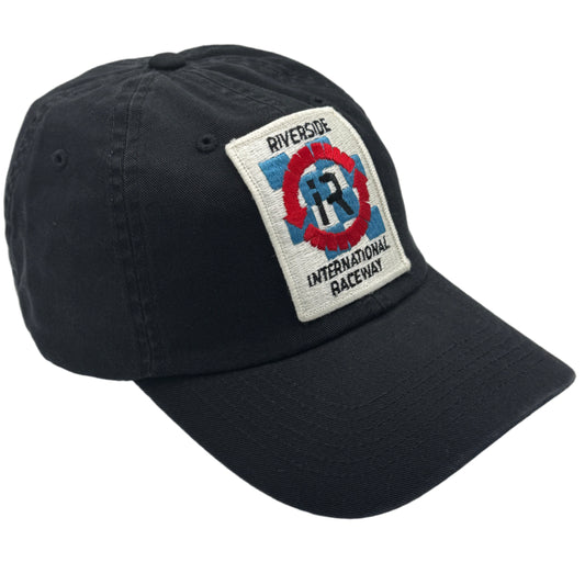6-Panel Unstructured Dad Hat with Vintage Riverside International Raceway Patch