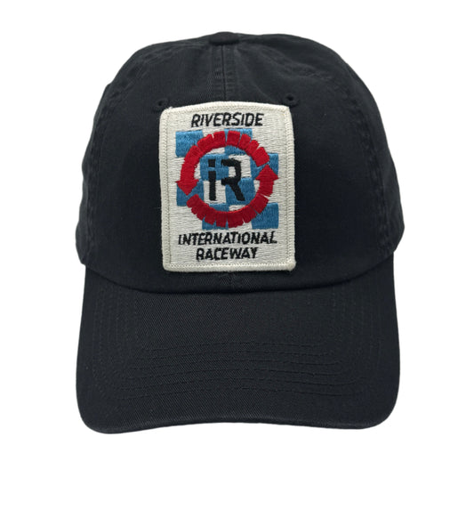 6-Panel Unstructured Dad Hat with Vintage Riverside International Raceway Patch