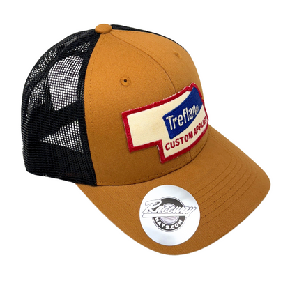 6-Panel Snapback Trucker Hat with Vintage Treflan Herbicide Patch