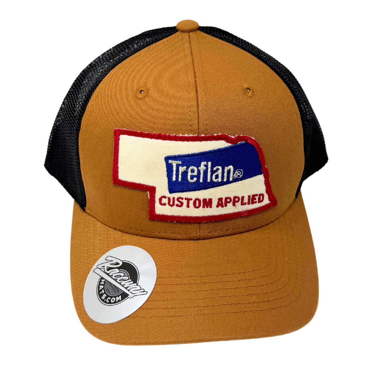 6-Panel Snapback Trucker Hat with Vintage Treflan Herbicide Patch