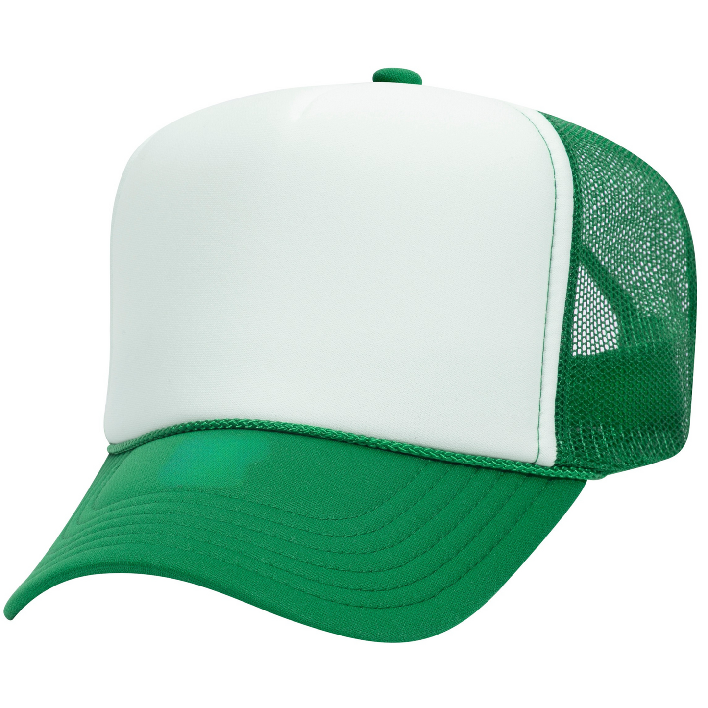 5-Panel High-Profile Snapback Mesh Foam Trucker Hat