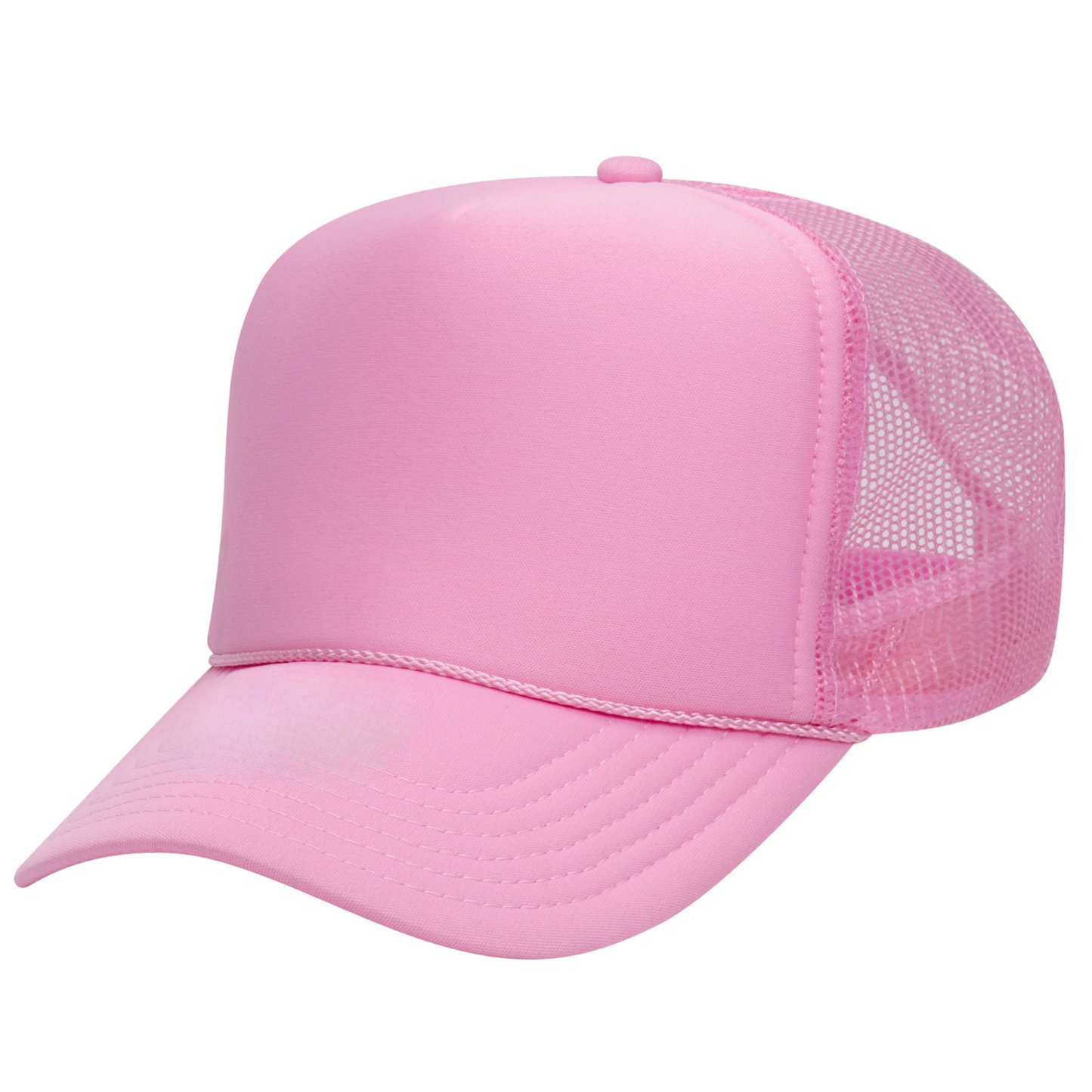 5-Panel High-Profile Snapback Mesh Foam Trucker Hat