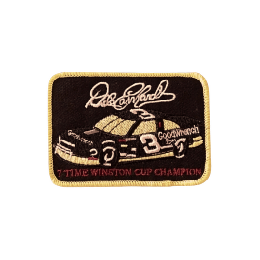 Vintage-Style Dale Earnhardt 7 Time NASCAR Champion Patch