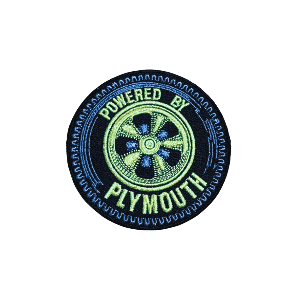Vintage-Style Powered by Plymouth Tire & Wheel Patch