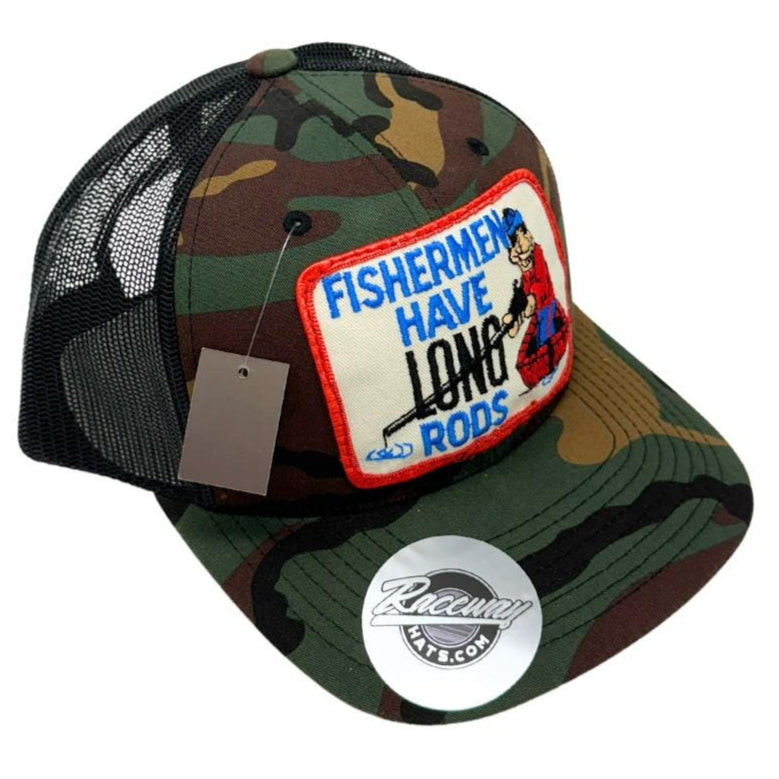 Readymade Fisherman Patch on Yupoong 6606 Retro Trucker Hat - Sale Priced!