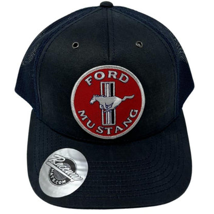 Readymade Vintage Style Mustang Patch on Richardson 112 WF Fremont Trucker Hats