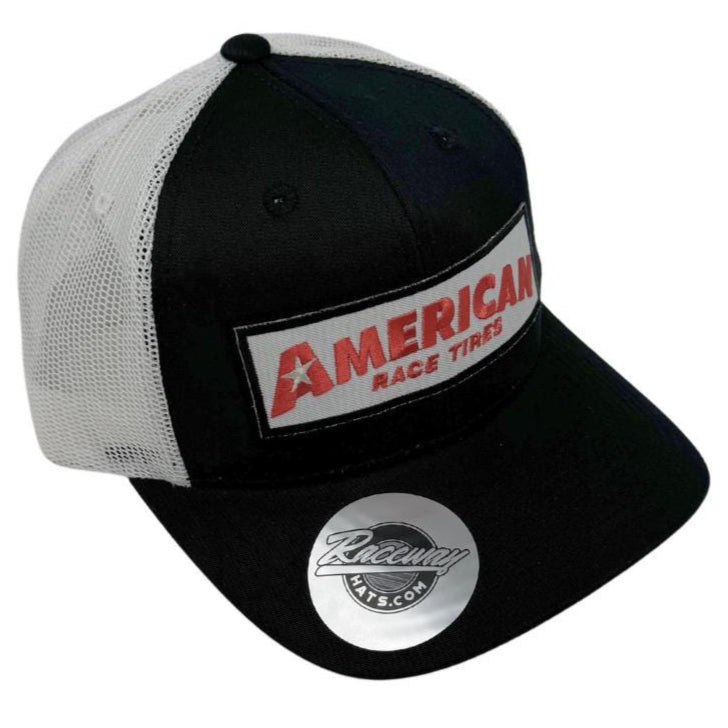 Readymade Vintage American Race Tires Patch Pressed onto Decky 6021 Trucker Hat