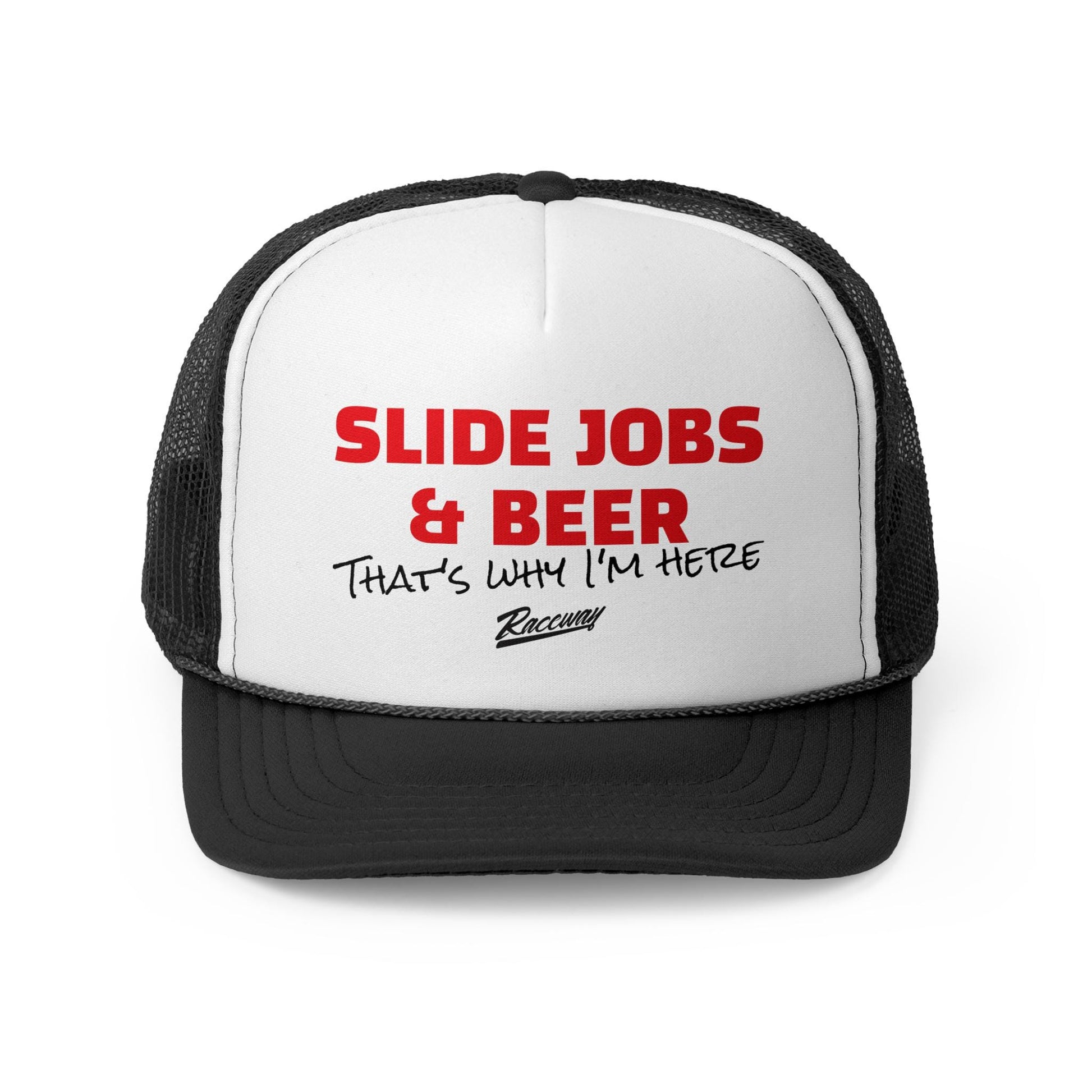 Raceway Hats 5-Panel Foam Slide Jobs & Beer Trucker Hat