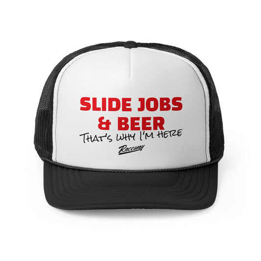 Raceway Hats 5-Panel Foam Slide Jobs & Beer Trucker Hat