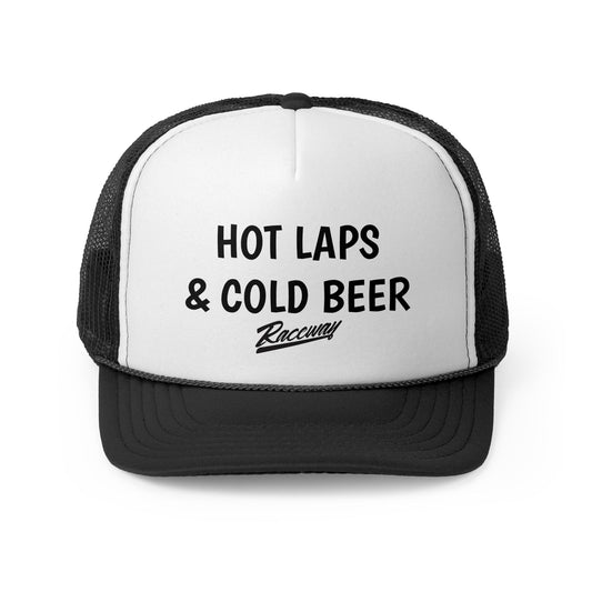 Raceway Hats 5-Panel Hot Laps & Cold Beer Foam Trucker Hat