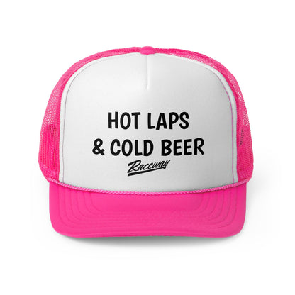 Raceway Hats 5-Panel Hot Laps & Cold Beer Foam Trucker Hat