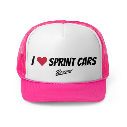 Raceway Hats 5-Panel Foam I Love Sprint Car Racing Trucker Hat