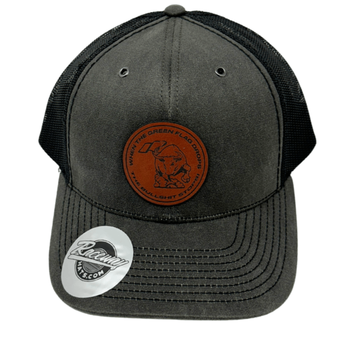 6-Panel Snapback Trucker Hat with "When The Green Flag Drops The Bullshit Stops" Patch