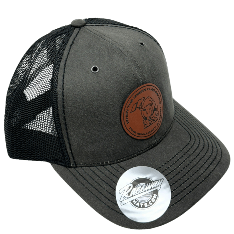6-Panel Snapback Trucker Hat with "When The Green Flag Drops The Bullshit Stops" Patch