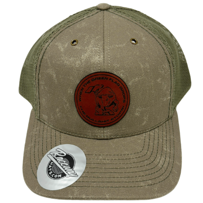 6-Panel Snapback Trucker Hat with "When The Green Flag Drops The Bullshit Stops" Patch